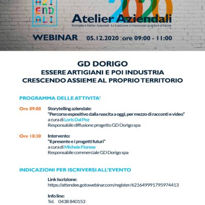 GD Dorigo al webinar Made in Veneto promosso dalla Regione